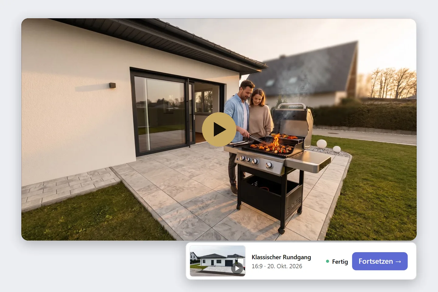 Ein fertiges Video in der Objektansicht von Listaro