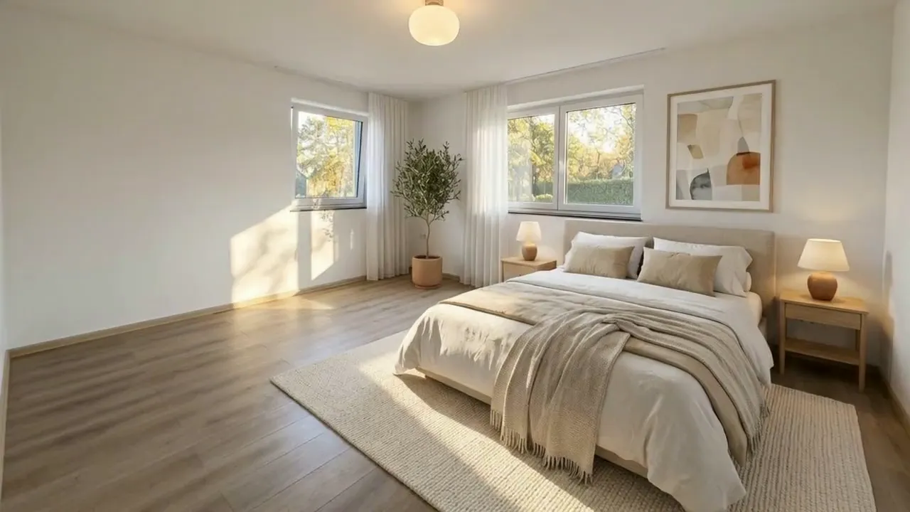 Schlafzimmer im Morgenlicht