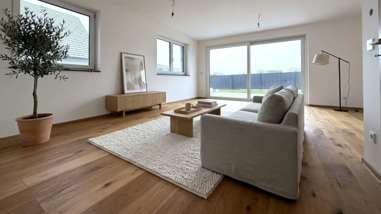Wohnzimmer wird möbliert